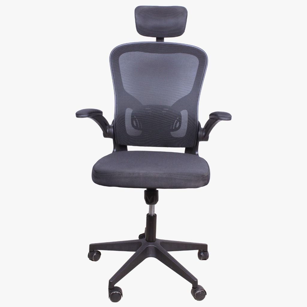 Ergonomic Mesh Office Chair with Headrest (Premium Grey)